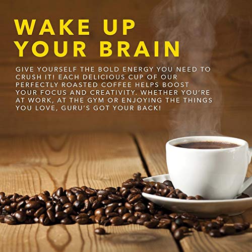 Guru Coffee Company High Caffeine Medium Roast Ground Coffee, Na