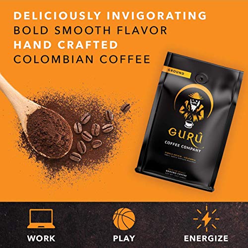Guru Coffee Company Premium Medium Roast Ground Coffee, Single O