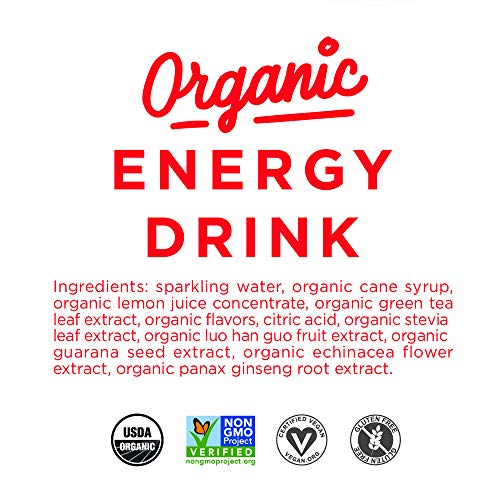 Guru Lite Organic Energy - Low Sugar Vegan Drink With Green Tea,