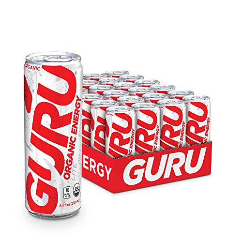 Guru Lite Organic Energy - Low Sugar Vegan Drink With Green Tea,
