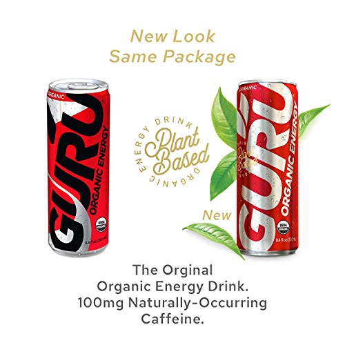 Guru Organic Energy Drink With Green Tea &Amp; Guarana, 8.4 Ounce P