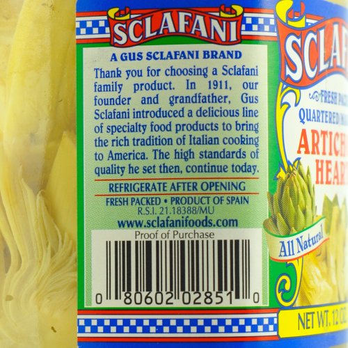 Quartered Marinated Artichoke Hearts 12 Oz Glass Jars