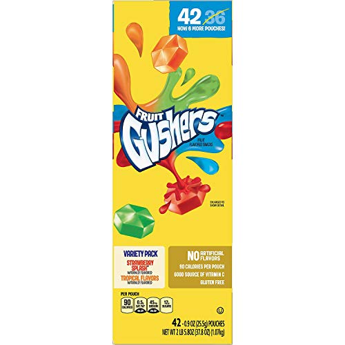 Fruit Fruit Fruit Gushers Variety Pack, Strawberry Splash &Amp; Trop