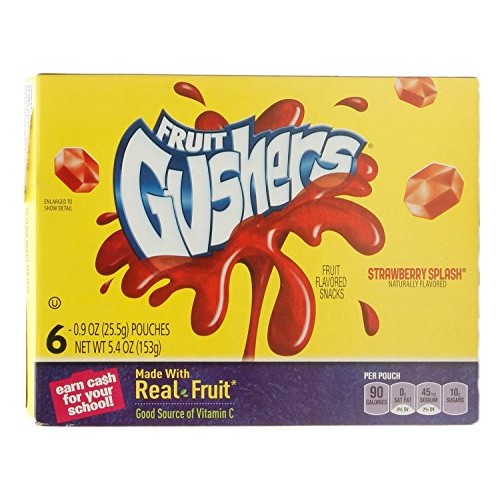 Fruit Gushers Fruit Snacks - Strawberry Splash - 5.4 Ounces 6 P