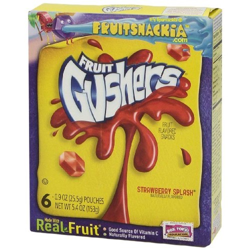 Fruit Gushers Fruit Snacks - Strawberry Splash - 5.4 Ounces 6 P