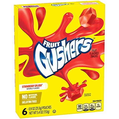 Fruit Gushers Fruit Snacks - Strawberry Splash - 5.4 Ounces 6 P