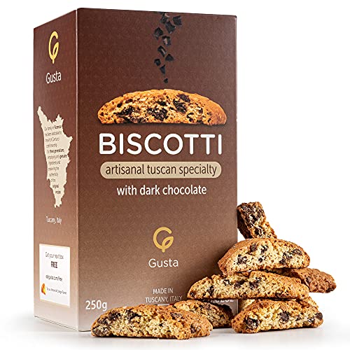 Gusta Authentic Biscotti Cookies Made in Tuscany, Italy - Chocol...