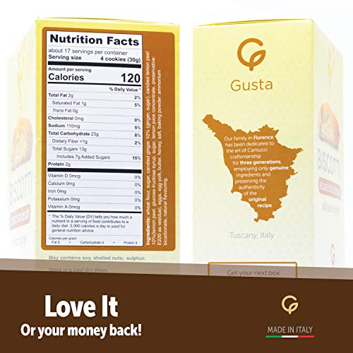 Gusta Authentic Soft Biscotti Cookies Made In Tuscany, Italy - C