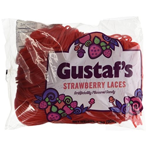 Gustafs Strawberry Red Licorice Laces - 2 Lb. Bag
