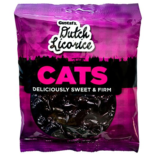 Gustafs Dutch Licorice Cats, 5.2-Ounce Bags Pack Of 12