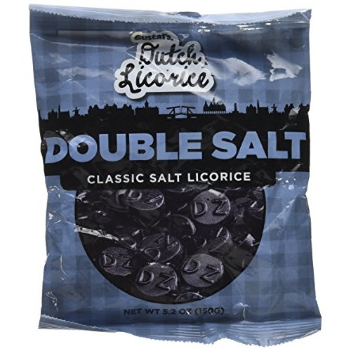 Gustafs Dutch Licorice Double Salt Classic Salt Licorice Coins -