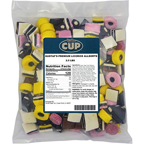 Gustafs English Licorice Allsorts - 2.5 Lb