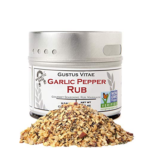 Gustus Vitae - Garlic Pepper Rub - Artisan Seasoning - Non Gmo -