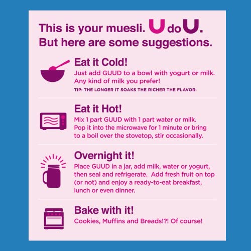 GUUD Gut Fuel Digestive Blend Organic Muesli Cereal, 12 Ounce P...