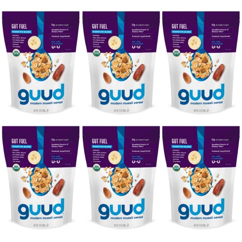 GUUD Gut Fuel Digestive Blend Organic Muesli Cereal, 12 Ounce P...