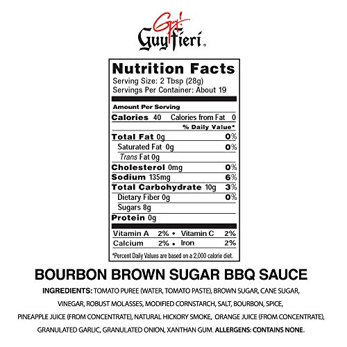Guy Fieri Bourbon Brown Sugar Bbq Sauce 19 Oz Kansas City Syle B