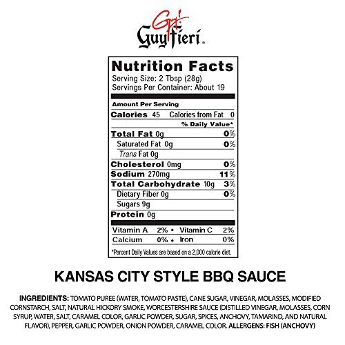 Guy Fieri Bourbon Brown Sugar Bbq Sauce 19 Oz Kansas City Syle B