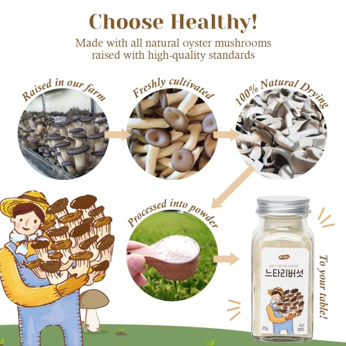 Trulyfarm Mushroom Powder 1.23 oz 35 g, 100% Mushroom Powder S...