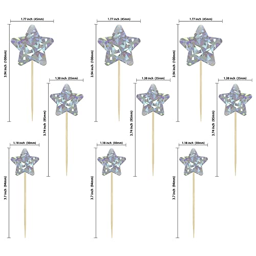 Gyufise 42Pcs Little Star Cupcake Toppers Twinkle Star Cupcake P