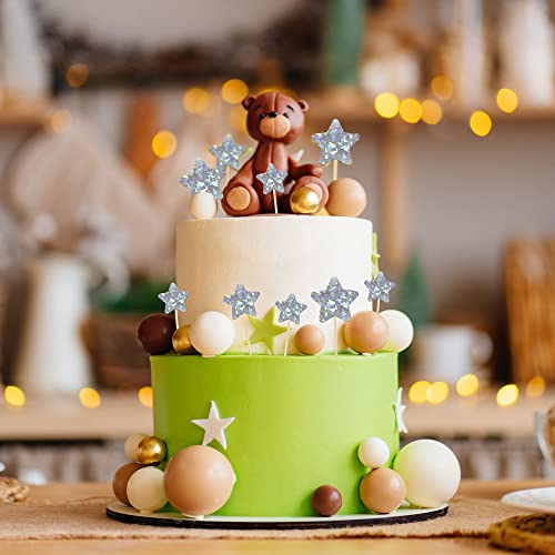 Gyufise 42Pcs Little Star Cupcake Toppers Twinkle Star Cupcake P