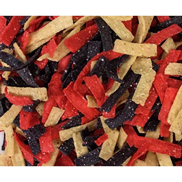 Gourmet Tri Color Tortilla Strips. Great Crispy Toppings for Sou...