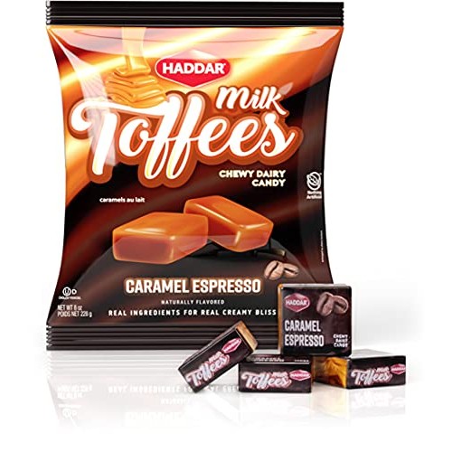 Haddar Caramel Espresso Milk Toffee Candy 8Oz | Chewy, All Natur