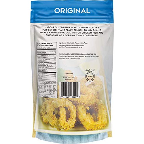 Haddar Gluten Free Panko Crumbs, 7Oz Resealable Bag, Grain Free,