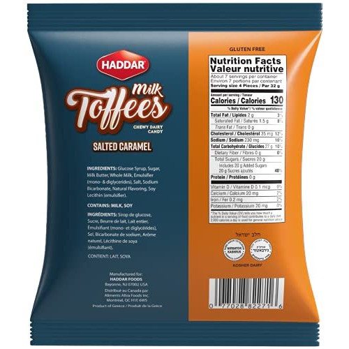 Haddar Salted Caramel Milk Toffee Candy 8Oz | Chewy, All Natural