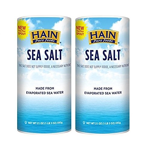 Hain Pure Foods Sea Salt, 21 Ounces 2-Pack