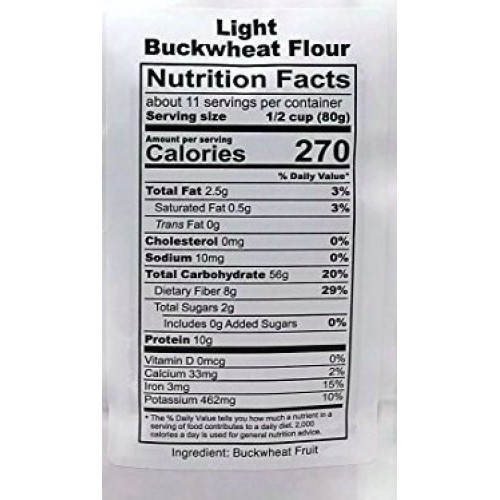 Haldeman Mills Naturally Gluten Free Light Buckwheat Flour, 2 Lb