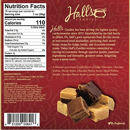 Halls Be My Valentine Assorted Fudge Gift Box, 1 Pound