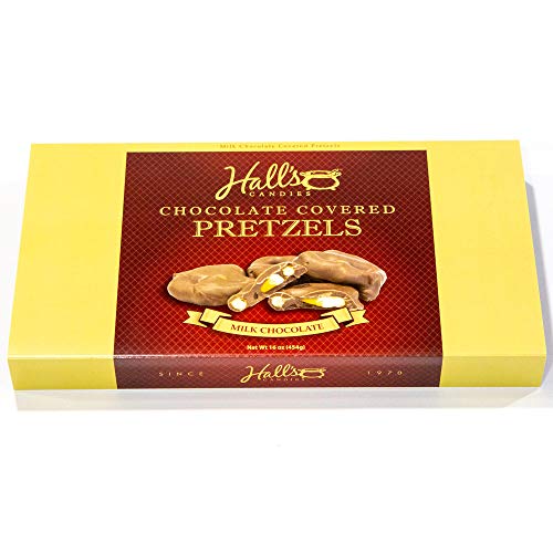 Halls Chocolate Covered Pretzels, 1 Pound Milk Chocolate