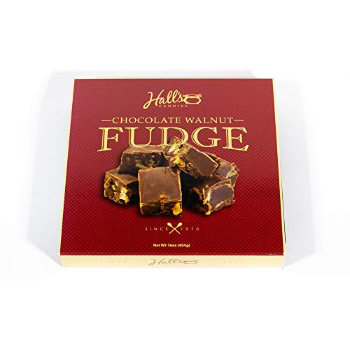 Halls Chocolate Walnut Fudge, 1 Pound