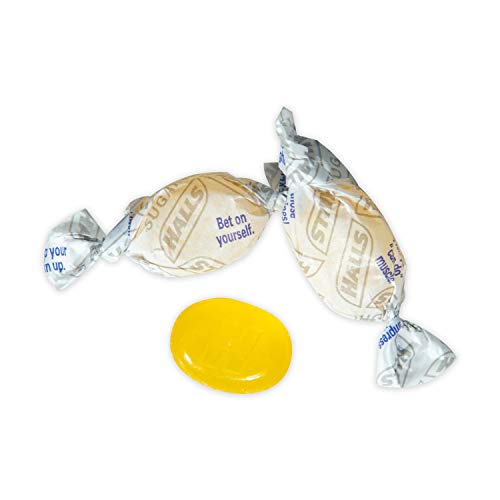 Halls Sugar Free Honey Lemon Flavor Cough Drops, 1 Bag 180 Tota