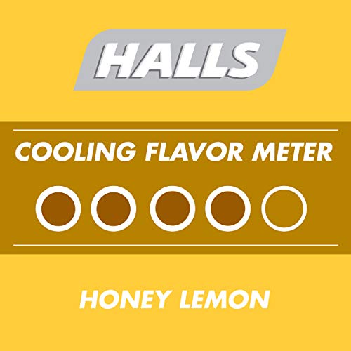 Halls Sugar Free Honey Lemon Flavor Cough Drops, 1 Bag 180 Tota