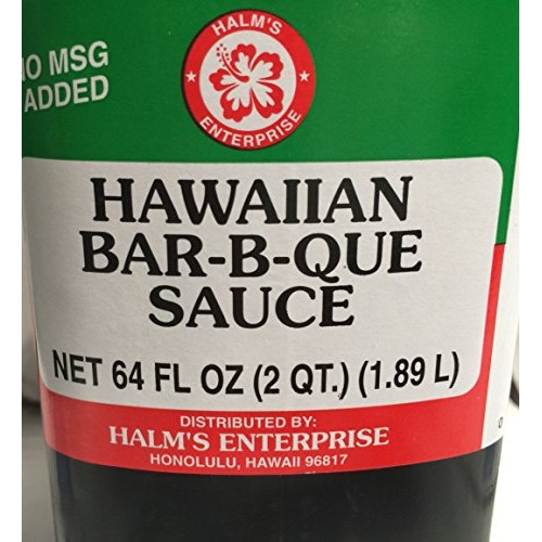 Halms Hawaiian Bbq Bar-B-Que Sauce 64 Ounce Bottle