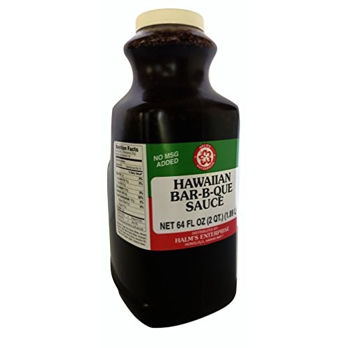 Halms Hawaiian Bbq Bar-B-Que Sauce 64 Ounce Bottle