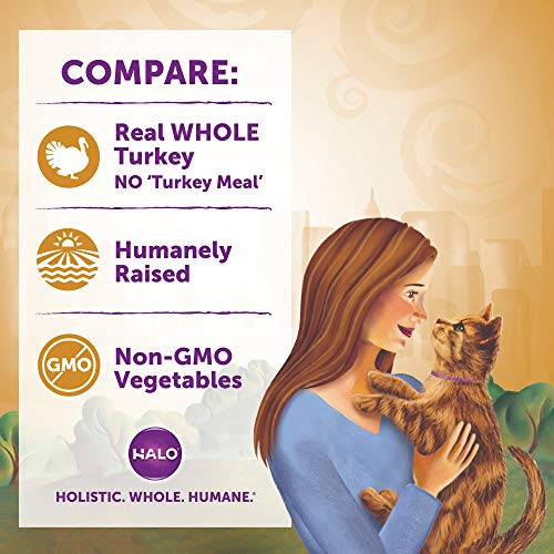 Halo Grain Free Natural Wet Cat Food, Turkey Stew, 5.5-Ounce Can