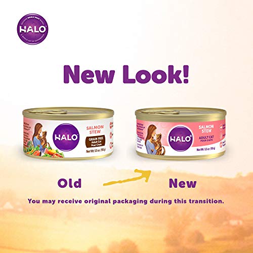 Halo Purely For Pets Spots Stew For Cats Succulent Salmon 5-1/2