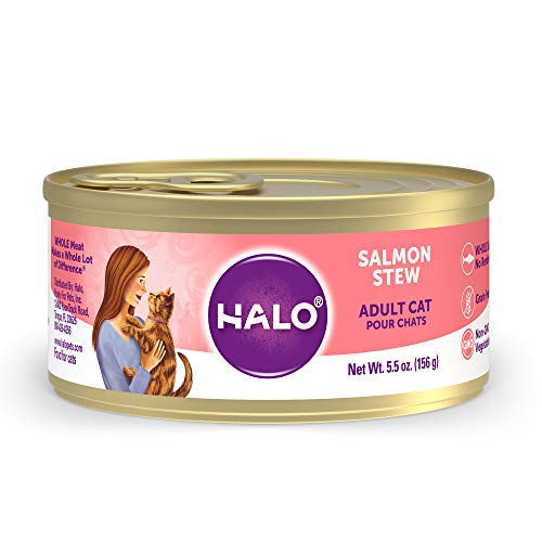 Halo Purely For Pets Spots Stew For Cats Succulent Salmon 5-1/2