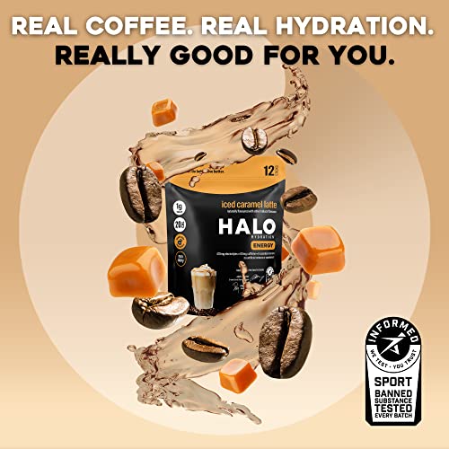 HALO Hydration Iced Caramel Latte 12 Sticks