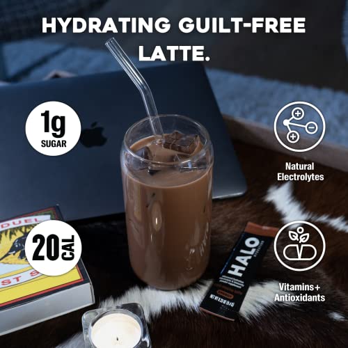HALO Iced Mocha Latte - Energy Drink Powder – Healthy Coffee Mix...