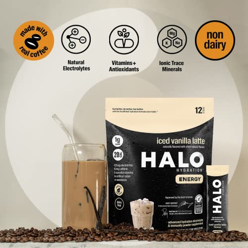 HALO Iced Vanilla Latte - Instant Energy Drink Powder – Healthy ...