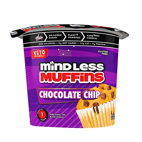 Mindless Foods Chocolate Chip Instant Muffin 4 pack Grain-Free...
