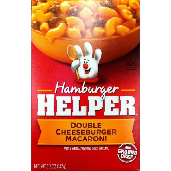 Betty Crocker DOUBLE CHEESEBURGER MACARONI Hamburger Helper 5.2o...