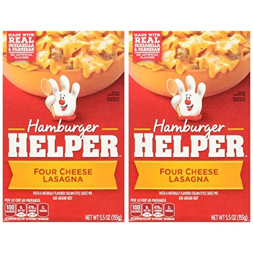 Betty Crocker Four Cheese Lasagna Hamburger Helper 5.5Oz 2 Pack