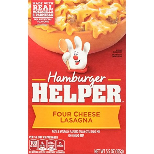 Betty Crocker Four Cheese Lasagna Hamburger Helper 5.5Oz 2 Pack