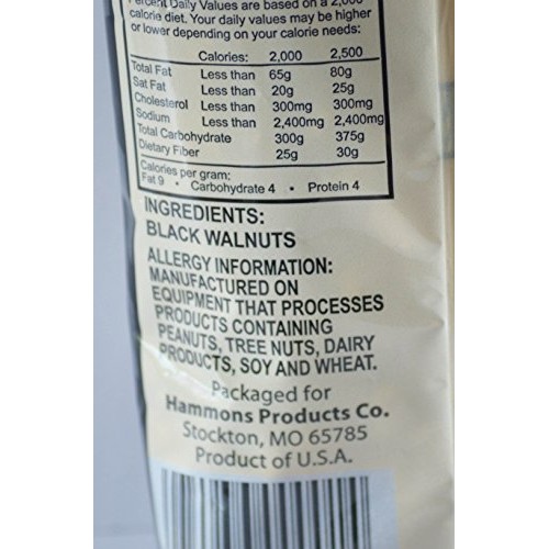 Hammons Black Walnuts, Fancy Large, 4 Oz, Highest Protein Nut, H