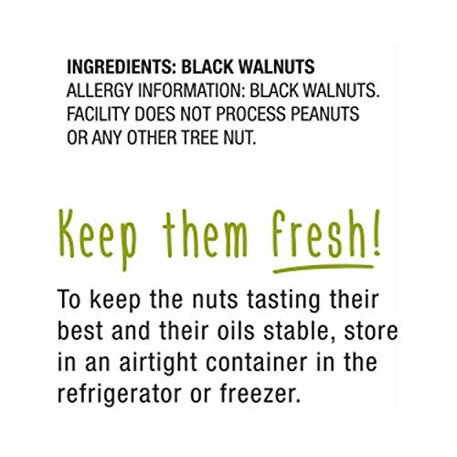 Hammons Black Walnuts, Fancy Large, 8 Oz, Highest Protein Nut, H