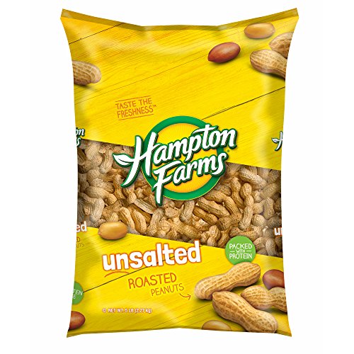 Hampton Farms Unsalted Roasted In-Shell Peanuts, 5 Lbs. Pack Of 6